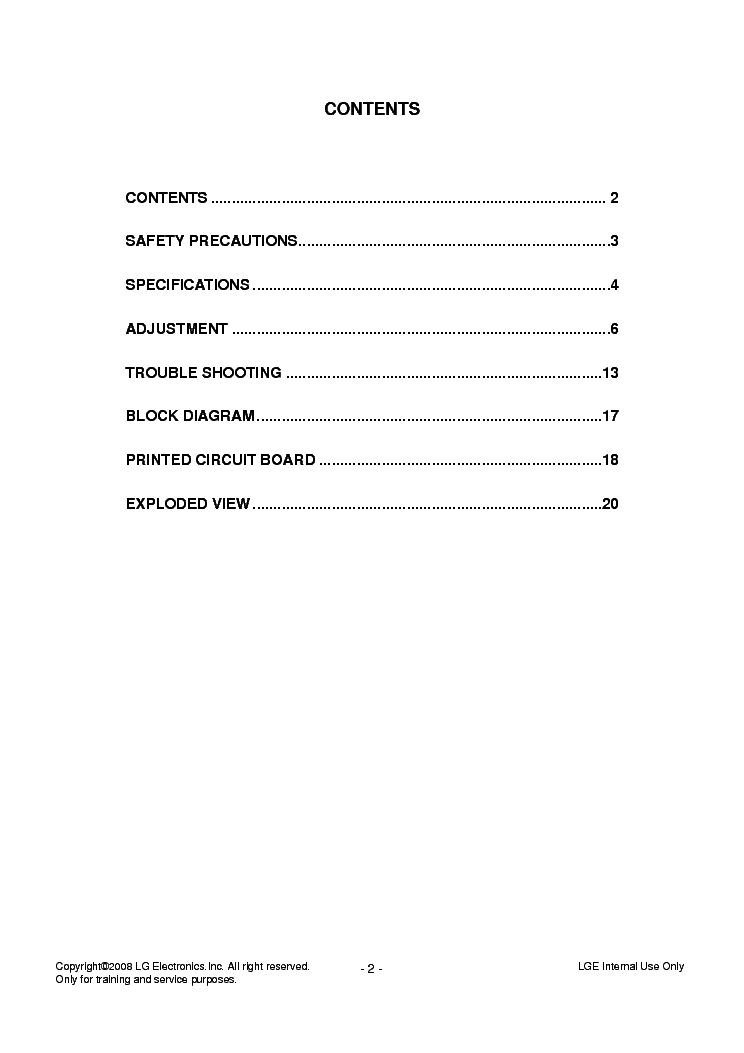 LG 21FU7RL[RLG][RG-T4-Z4] CHASSIS CW81B service manual (2nd page)